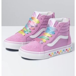VANS Rainbow Lace Sk8-Hi Zip High Top Shoes